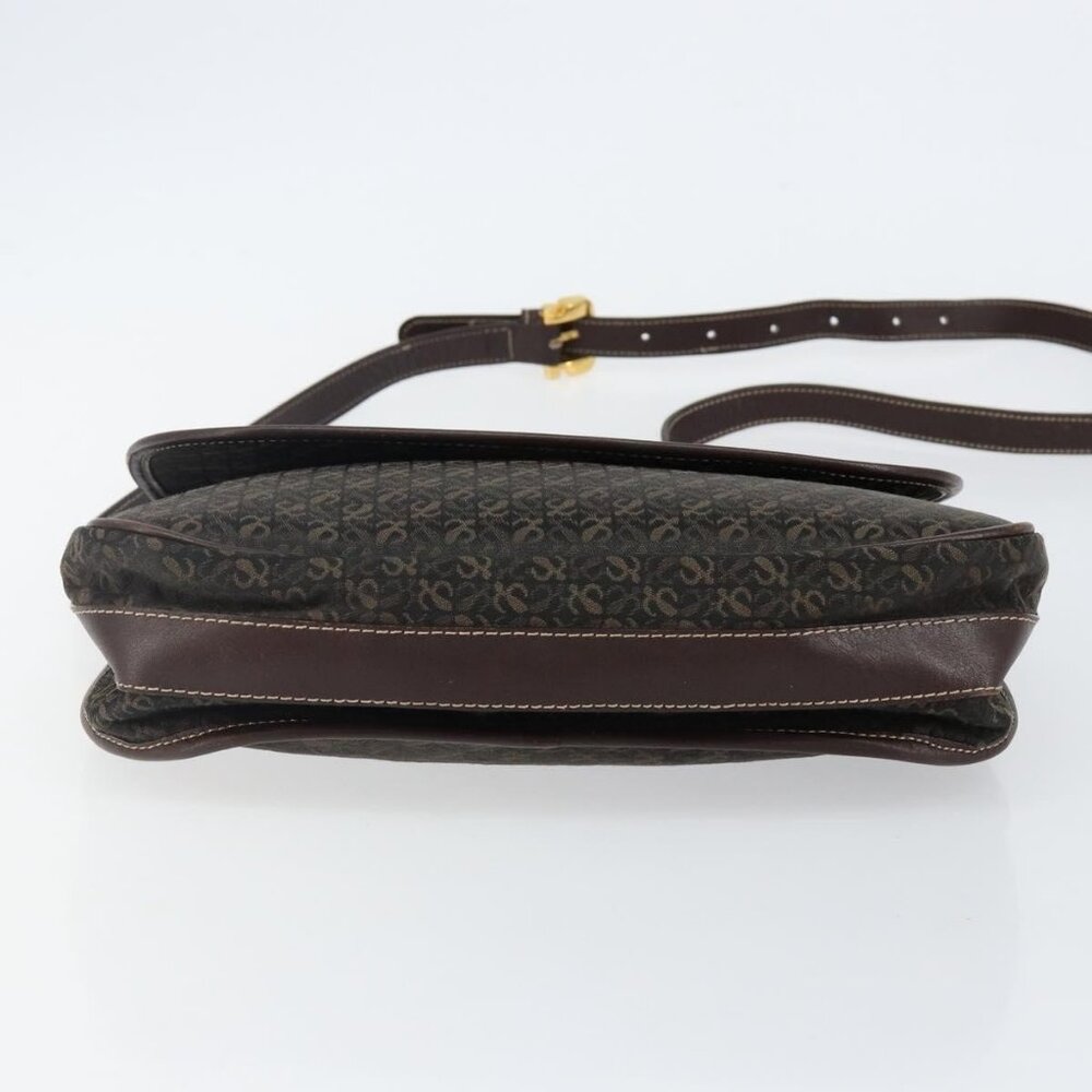 Authentic LOEWE Anagram Shoulder Bag Canvas Brown Gold - Picture 12 of 16